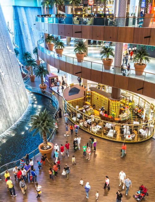 Dubai,,Uae,-,October,1:,Waterfall,In,Dubai,Mall,-