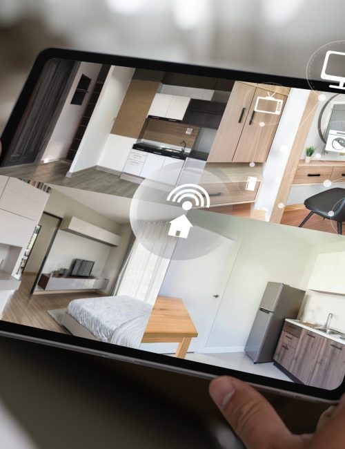 Cctv,Security,System,Man,Monitoring,At,Office,From,Smart,Phone